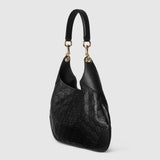 medium shoulder bag black leather