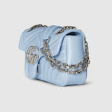 Marmont small shoulder bag light blue leather