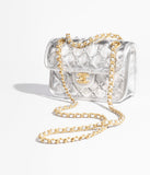 Mini Flap Bag Metallized Braided Calfskin