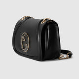 Blondie medium shoulder bag black leather