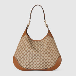 large shoulder bag beige and dark brown