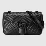 Marmont medium shoulder bag black leather