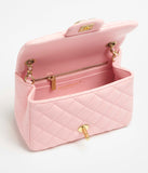 Mini Flap Bag Shiny Lambskin & Gold-Tone