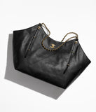 Maxi Shopping Bag Calfskin & Gold-Tone Metal