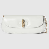 Bamboo Night clutch white leather