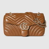 Marmont medium shoulder bag brown leather