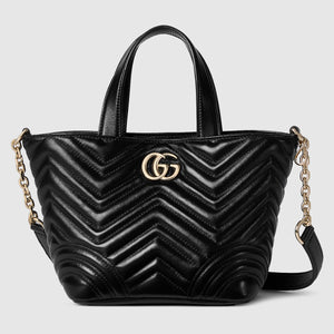 Betty mini tote bag black leather