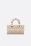 Mini Lady Bag Powder Beige Cannage Lambskin
