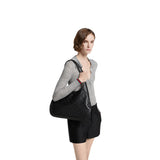 medium shoulder bag black leather