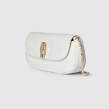 Bamboo Night clutch white leather