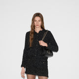 Blondie medium shoulder bag black leather