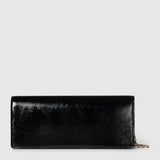 Dionysus clutch black leather