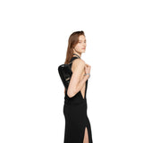 Bamboo Night clutch black leather