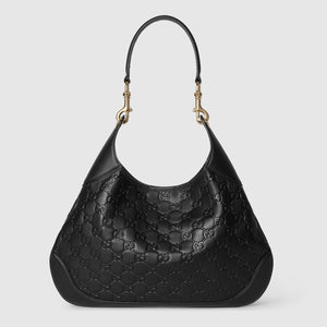 medium shoulder bag black leather