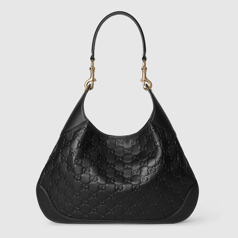 medium shoulder bag black leather