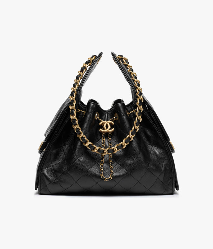 Small Handbag Grained Calfskin & Gold-Tone Metal