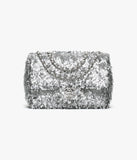 Flap Bag Fringed Sequins & Silver-Tone Metal