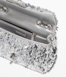 Flap Bag Fringed Sequins & Silver-Tone Metal