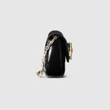 Bamboo Night clutch black leather