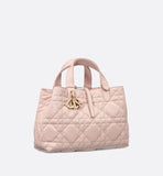 Toujours Vertical Tote Bag Powder Pink Calfskin