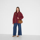 Blondie medium top handle bag Brown smooth leather