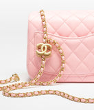 Mini Flap Bag Shiny Lambskin & Gold-Tone