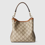 Emblem small bucket bag