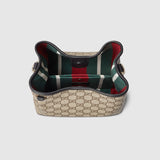 Emblem small bucket bag