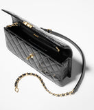 Large Flap Bag Patent Lambskin & Gold-Tone Metal