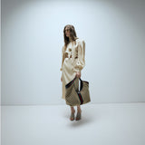 Giglio large tote bag beige and brown