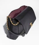 Maxi Flap Bag with Top Handle Calfskin & Gold-Tone