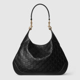 medium shoulder bag black leather