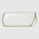 Bamboo Night clutch white leather