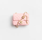 Mini Flap Bag Shiny Lambskin & Gold-Tone