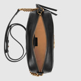 Marmont small camera bag black leather