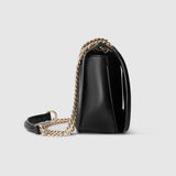 Blondie medium shoulder bag black leather