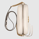 Marmont small camera bag white leather