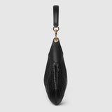 medium shoulder bag black leather