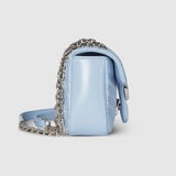 Marmont small shoulder bag light blue leather