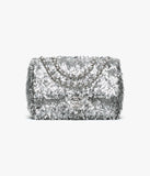 Flap Bag Fringed Sequins & Silver-Tone Metal