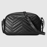 Marmont small camera bag black leather