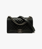 Calfskin & Ruthenium-Finish Metal Black