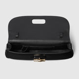 Bamboo Night clutch black leather
