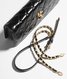 Large Flap Bag Patent Lambskin & Gold-Tone Metal