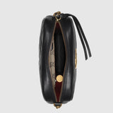 Marmont small camera bag black leather