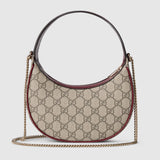 Ophidia small shoulder bag beige and brown
