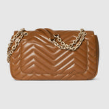 Marmont medium shoulder bag brown leather