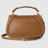 Blondie medium top handle bag Brown smooth leather