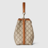 Emblem small bucket bag