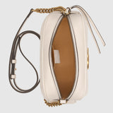 Marmont small camera bag white leather